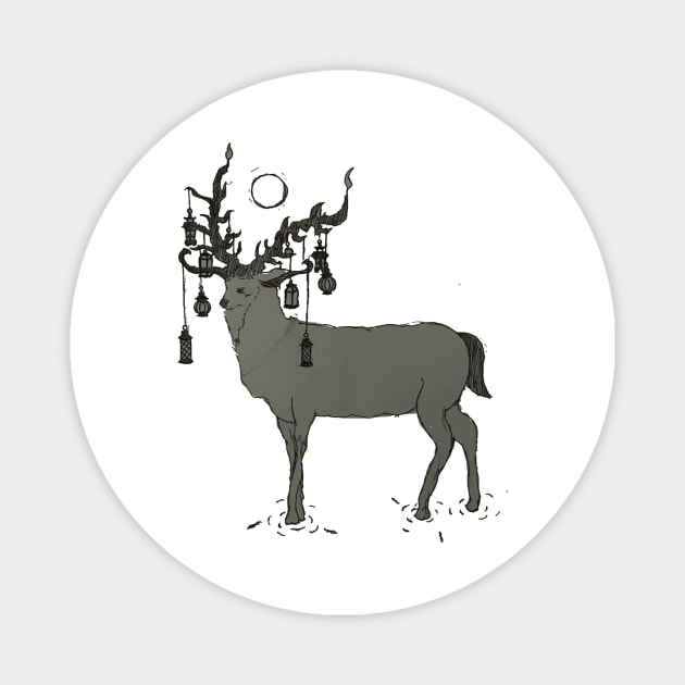 Devine Deer Magnet by Sub_Scholars